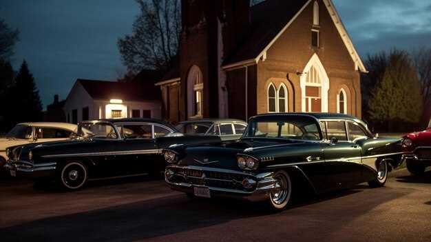 Configuración de la cámara para captura nocturna de vehículos clásicos